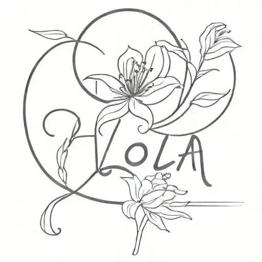 Lola written tattoo design idea