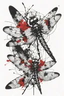 negative space dragonfly tattoo design idea