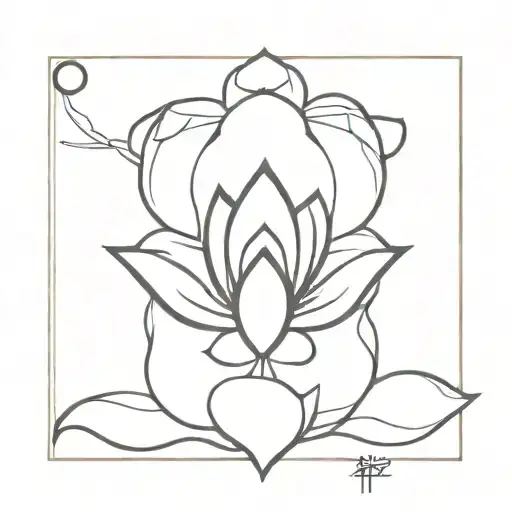 unalome, lotus, 3rd eye, number 7, ocean tattoo design idea