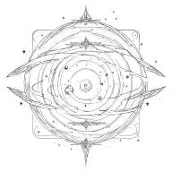 virgo solar system, endless life intertwined,last born king tattoo design idea