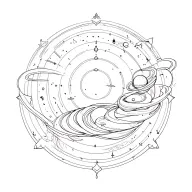 virgo solar system, endless life intertwined,last born king tattoo design idea