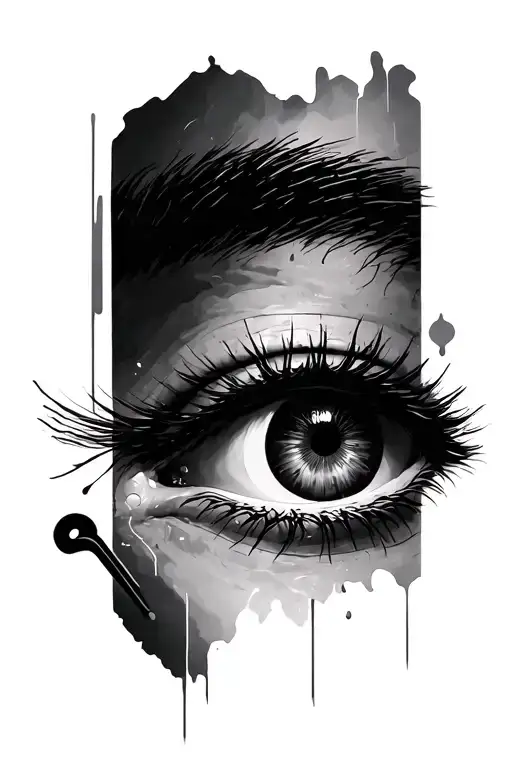 ohms Deftones album eyes tattoo design idea