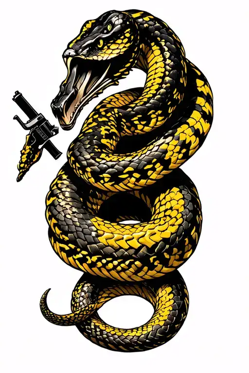 don't tread on me snake patriot yellow 2nd amendment tattoo design idea