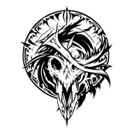 Skyrim logo incorporating elements tattoo design idea