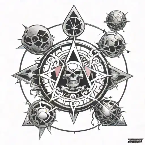 Warhammer 40000 blood Angels symbol solar System in the backround tattoo design idea