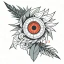 super saiyan sasuke sharingan eye tattoo design idea