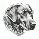 Labrador retriever tattoo design idea
