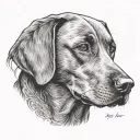 Labrador retriever tattoo design idea