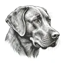 Labrador retriever tattoo design idea
