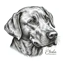 Labrador retriever tattoo design idea