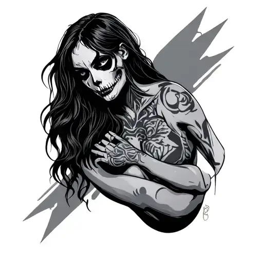 pain slut tattoo design idea