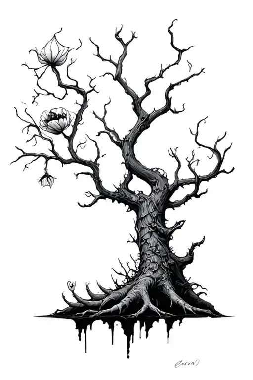 Crann Bethadh and Poison tree tattoo design idea