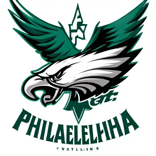 vintage Philadelphia Eagles logo tattoo design idea