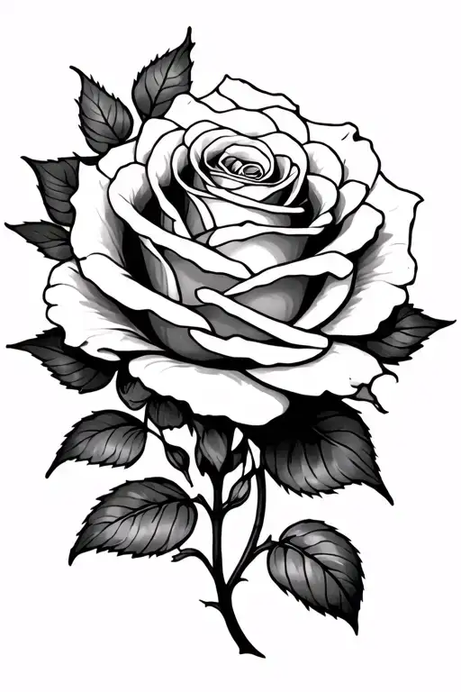 bayahibe rose intertwined tattoo design idea