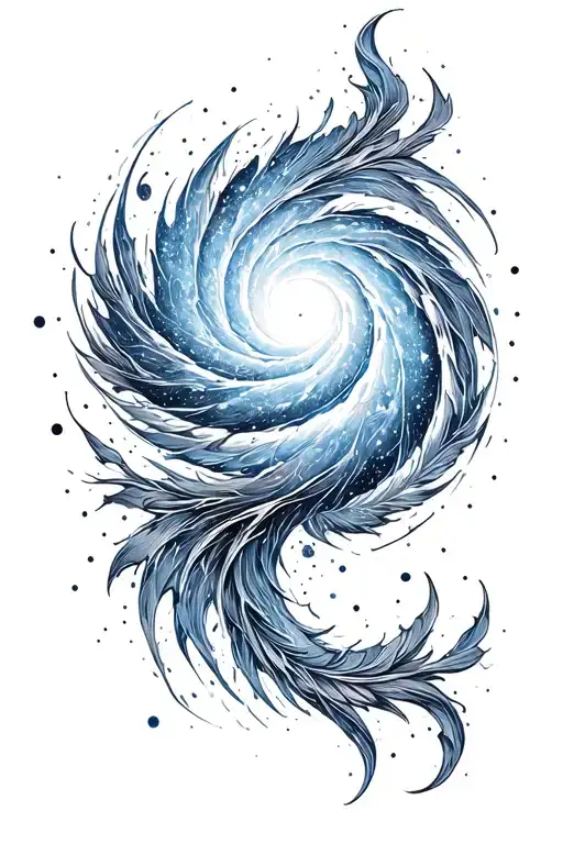 galaxy like spiral tattoo design idea