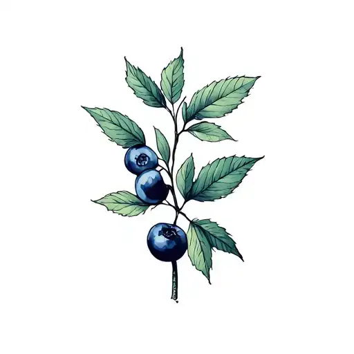 huckleberry tattoo design idea