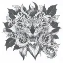 Asian dragon tattoo design idea
