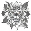 Asian dragon tattoo design idea