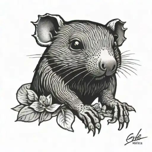 Mole tattoo design idea