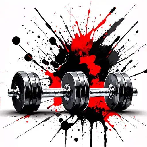 pair of dumbbells tattoo design idea