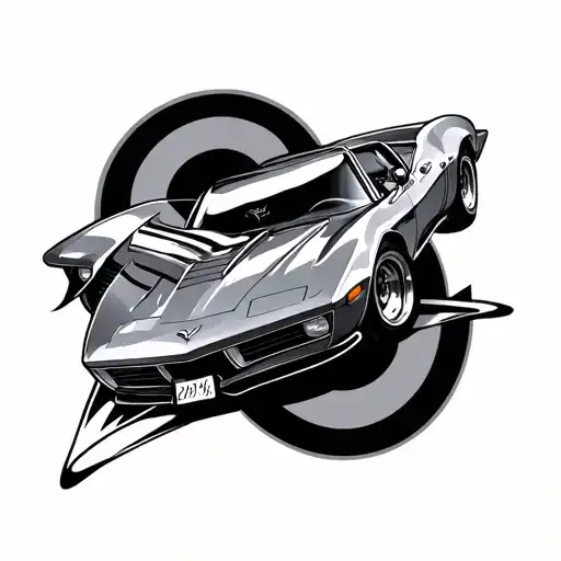 Corvette tattoo design idea