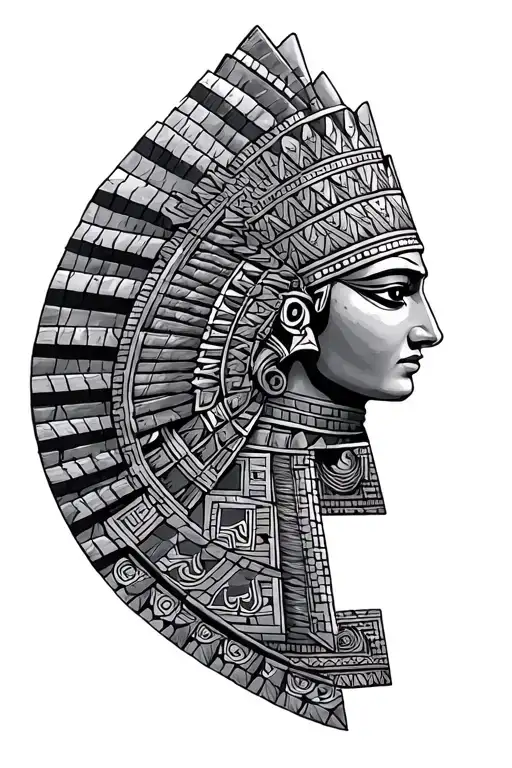 Aztec Pyramid tattoo design idea