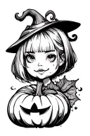 Pumpkin tattoo design idea