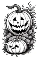 Pumpkin tattoo design idea