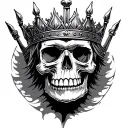 king skull tattoo design idea