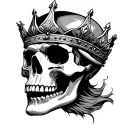 king skull tattoo design idea