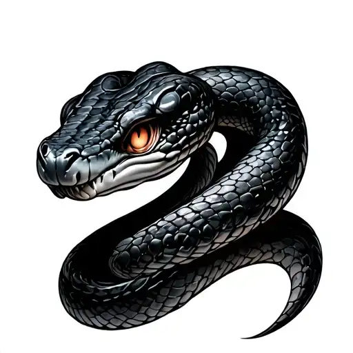Snake Finger tattoo design idea