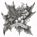 my mercy prevails over my wrath tattoo design idea