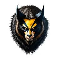 Wolverine  animal tattoo design idea