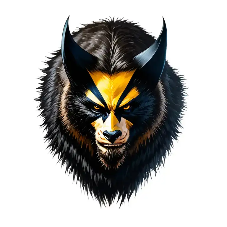 Wolverine  animal tattoo design idea