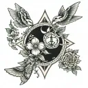 holy trinity tattoo design idea