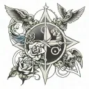 holy trinity tattoo design idea