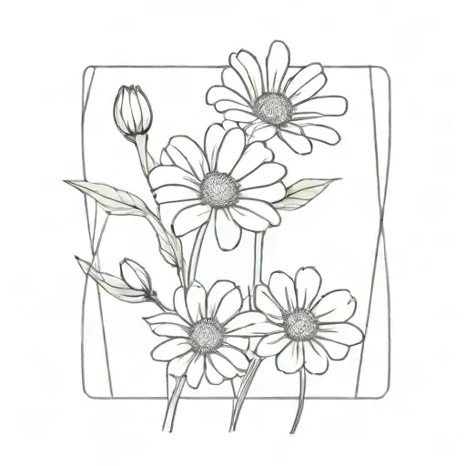 gerber daisies tattoo design idea