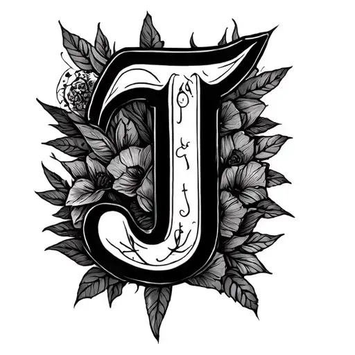 write word maa with a hidden J inital included tattoo design idea