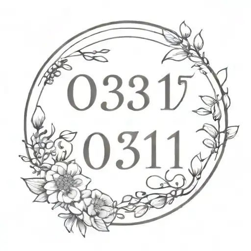  round with the words 0311 inside tattoo design idea