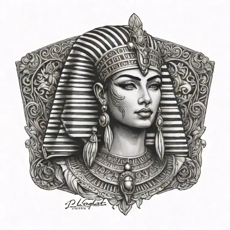 tattoo sketch Cleopatra tattoo design idea