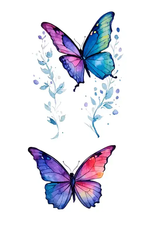 butterfly coming from Chrysalis tattoo design idea