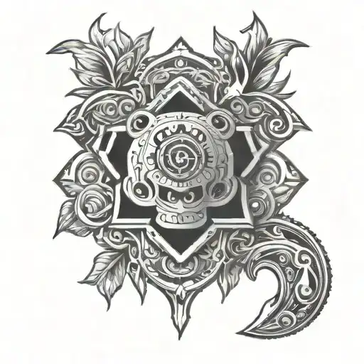 a symbol of oneness with a video games vibe, and self-love. tattoo design idea