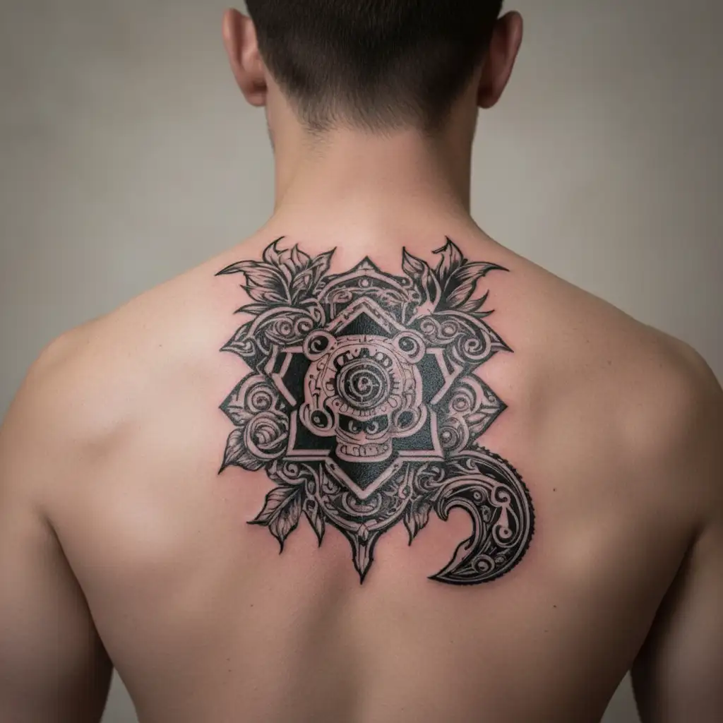 a symbol of oneness with a video games vibe, and self-love. tattoo design idea