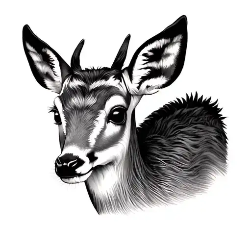 Baby Deer tattoo design idea