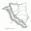 topographic map of the grand canyon tattoo design idea