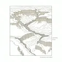 topographic map of the grand canyon tattoo design idea
