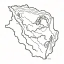 topographic map of the grand canyon tattoo design idea