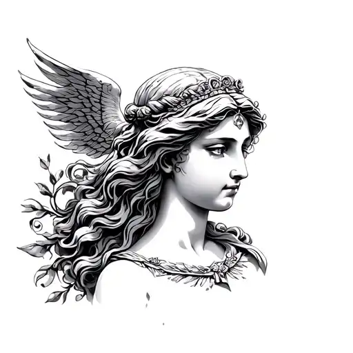 Aphrodite goddess Greek mythology tattoo design idea