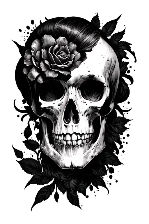 Blackout tattoo design idea