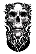 Blackout tattoo design idea